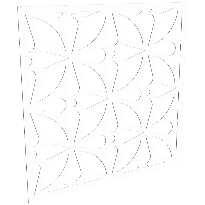 ProtectorAl 300 - 1200 x 300 - 1200mm Satin White / Gloss White Morrocco Unframed Composite Deco Panel