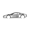 Ignite Laser Ferrari 512 Testarossa Silhouette Metal Wall Art Rustic Metal 15.7inch/40cm