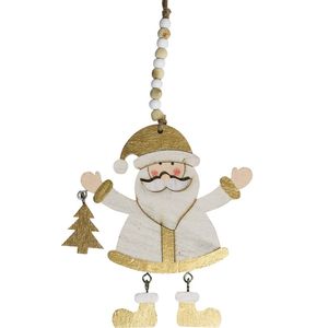 LVD Metal Santa Happy Hanger Home/Office Christmas Display Decor 13x11cm
