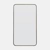 Future Glass Radius Rectangle Mirror - 1000 x 560mm - Black