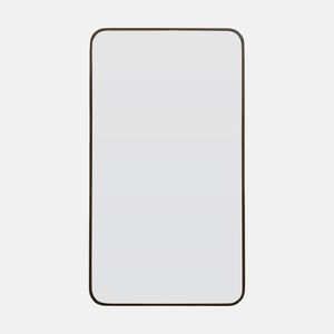 Future Glass Radius Rectangle Mirror - 1000 x 560mm - Black