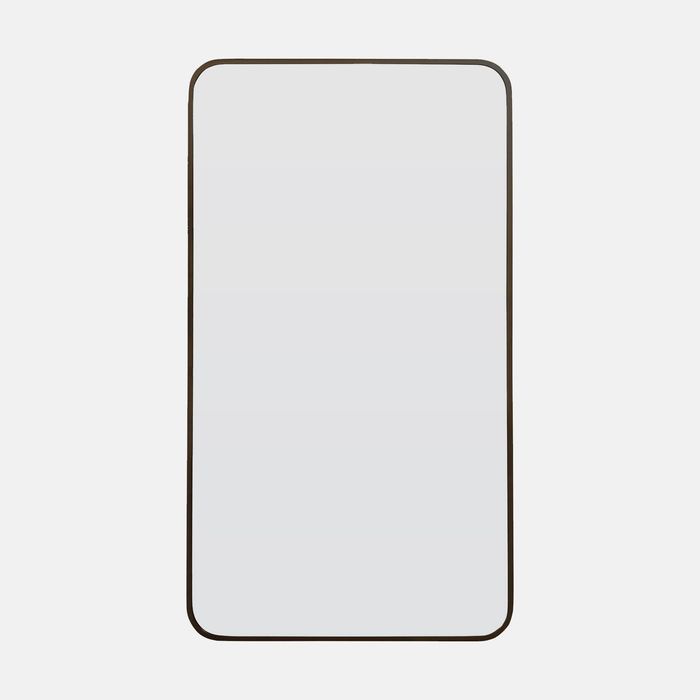 Future Glass Radius Rectangle Mirror - 1000 x 560mm - Black