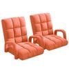 SOGA 2X Orange Recliner Chair with Armrest
