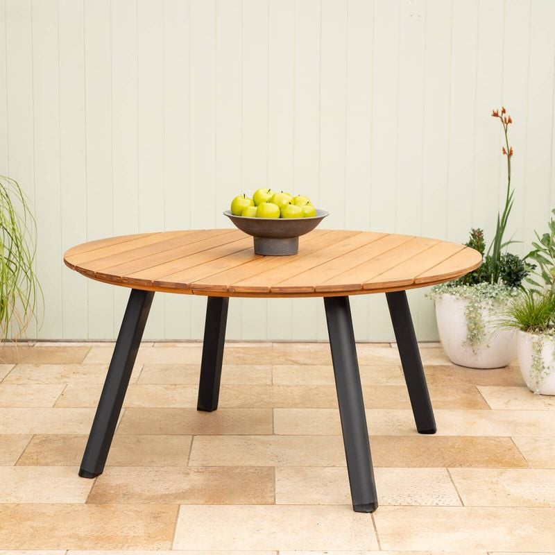 150cm Charcoal Rhone Aluminium Round Dining Table