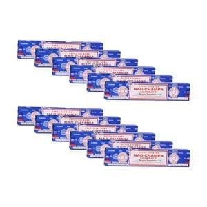 12PK Satya Home Fragrance Scented Incense Sticks Packet Set 15gm Nag Champa