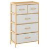 Costway 5 Chest Of Drawers Bamboo Dresser Table Tallboy Storage Cabinet