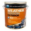 PPG Paints 4L Black Low Sheen Weather Tough Exterior Paint - 4L