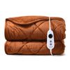 Dreamaker Haven Velvet Quilted Electric Heated Throw Blanket Rust 180x200cm | Overheat Protection & Auto-Off & Machine Washable
