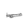 Ignite Laser Messerschmitt Bf 109 K-4 - World War II Fighter Aircraft Silhouette Metal Wall Art Coated Black 47 inch - 120 cm