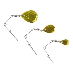 Swimerz Jig Spinner Sm Hammered Brass, 5 Pack