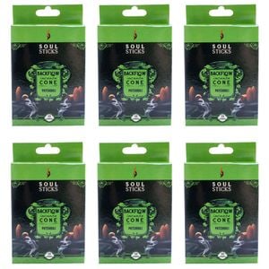 6x 10pc Wild Scents Soul Sticks Backflow Incense Cones Home Fragrance Patchouli