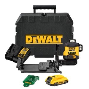 DeWALT 18V Li-ion XR Compact 3 x 360° Green Beam Multiline Laser Combo Kit