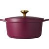 Maxwell & Williams Cast Lite Non-Stick Casserole Pan 24cm 4.2L Cherry