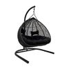 Duke Double Hanging Egg Chair - Black