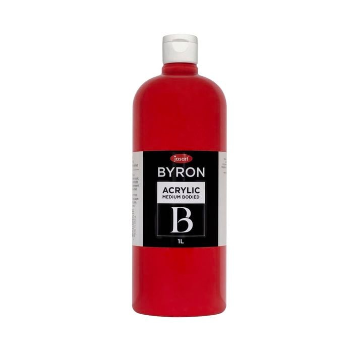 Jasart 1L Warm Red Byron Acrylic Paint