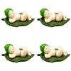 4PK Urban May Gibbs Sleeping Babies Resin Decoration 8cm Green/Natural Assorted