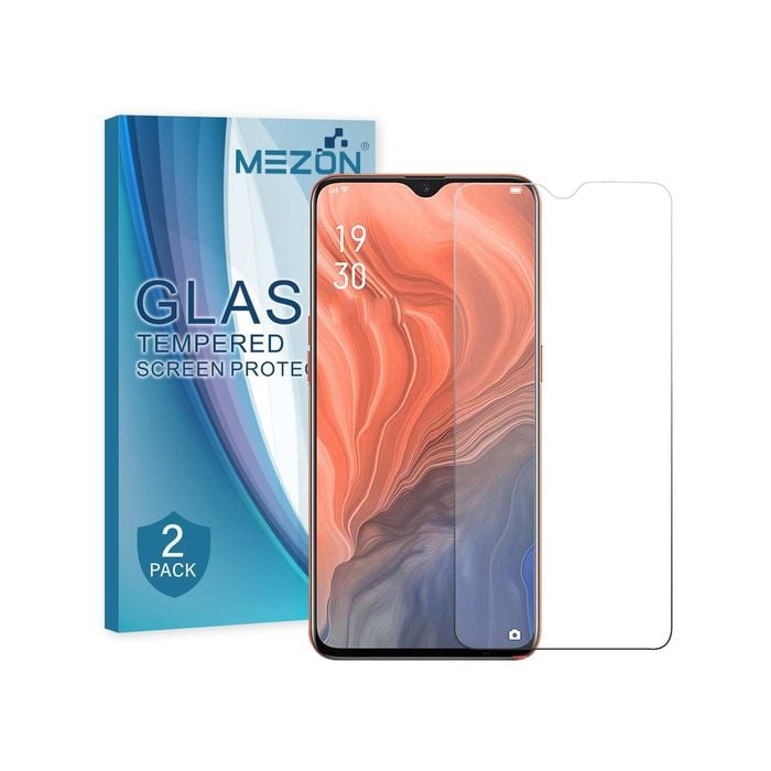 2 Pack MEZON OPPO A91 Clear Tempered Glass Screen Protectors
