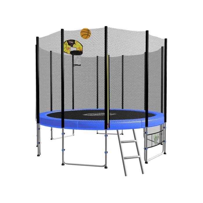 Kahuna Blizzard 10ft Trampoline With Basketball Set Blue
