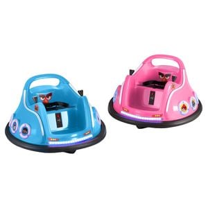 Kids Ride On Car Bumper Electric Toys Cars With Remote Control Stickers Light Blue Pink