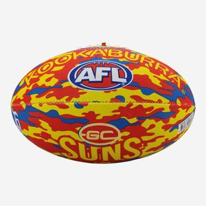 Gold Coast Suns AFL Size 5 Camo Synthetic Footy Football