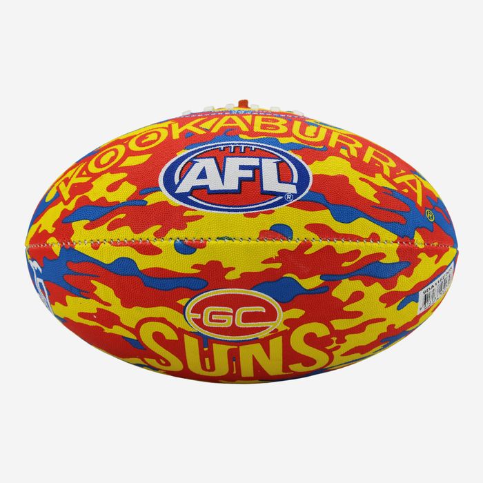 Gold Coast Suns AFL Size 5 Camo Synthetic Footy Football
