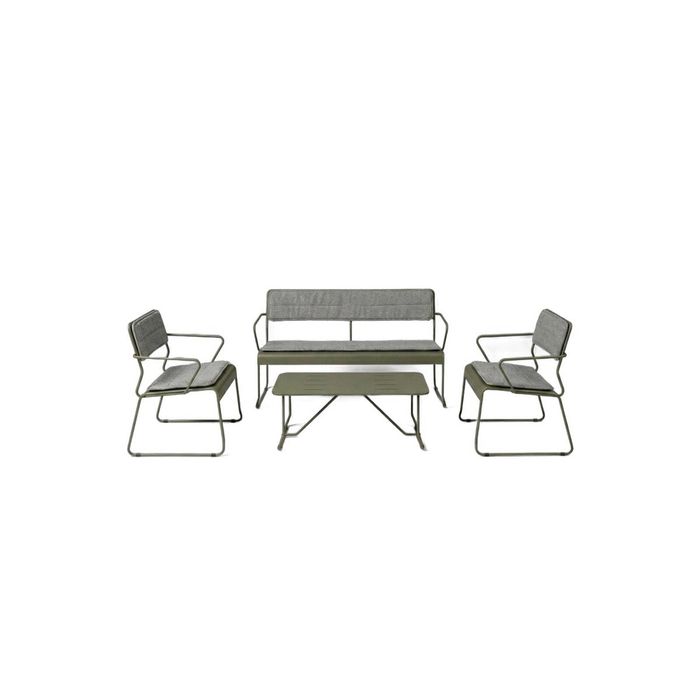 Seek and Ramble Parco Outdoor 4 Pce Lounge Set Olive