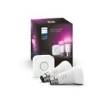 Philips Hue A60 B22 11W 1100lm White and Colour Ambiance Bulb - 2 Pack Set