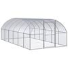vidaXL Outdoor Chicken Coop Hen House Pet Cage Chicken Run Galvanised Steel 3x6x2 m