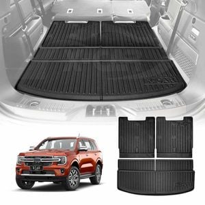 3-Pcs Boot Liner for Ford Everest 2022-Onwards All Weather Heavy Duty Cargo Trunk Mat Luggage Tray