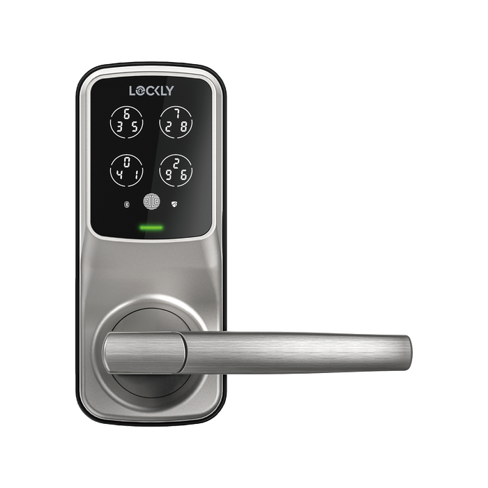 Lockly Satin Nickle Lux Compact Mortice Smart Lock