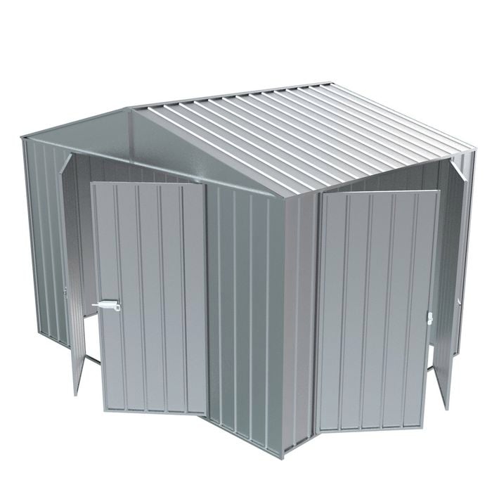 Build-a-Shed 3.0 x 2.3 x 2.3m Gable Double Hinged Side Door Shed - Zinc