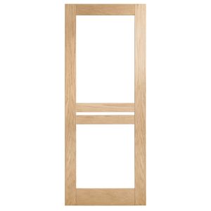 Corinthian Moda Clear Glass White Oak Internal Door AMODG9 - 620mm x 2340mm x 35mm