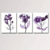 3pcs Transparent Floral with Butterfly Painting Print 100% Australian Made 3 x 40x60cm (Metal Print)