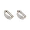 2PK Cuisena Stainless Steel Garlic Rocking Press Kitchen Tool 10.4x6.8cm Silver