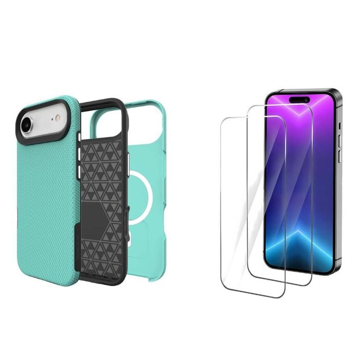 Icoverlover For Iphone Air Case Compatible With Magsafe Tough Mint + 2x Screen Protectors