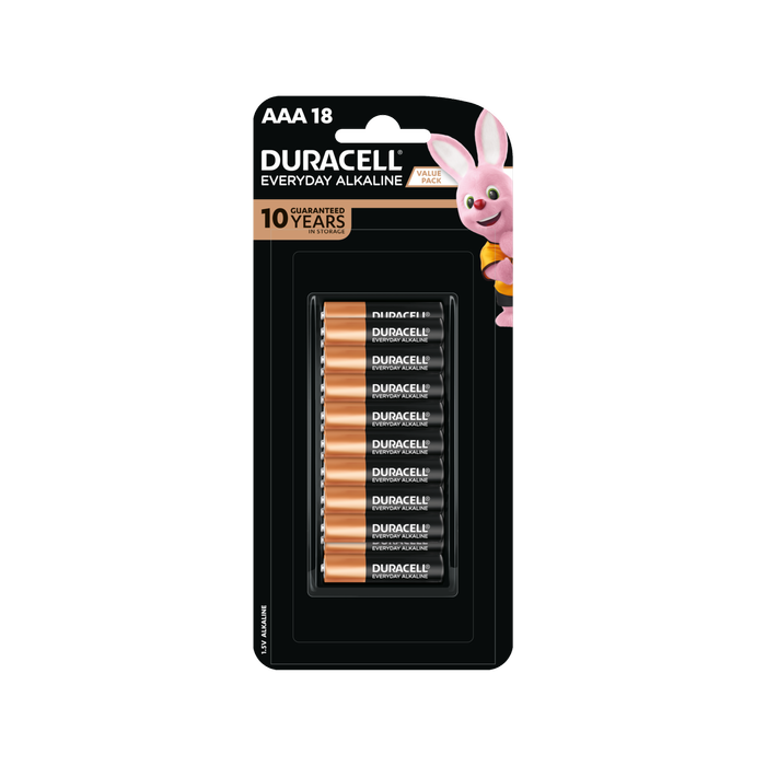 Duracell Everyday Alkaline AAA 1.5V Battery - 18 Pack