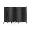 Costway 6-panel Folding Room Divider 1.72m Rolling Privacy Screen W/wheels - Grey