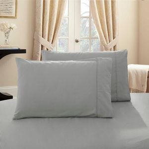 Fabric Fantastic 1000TC Premium Ultra Soft Standrad size Pillowcases 2-Pack - Grey