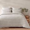 Dreamaker Jersey Luxe 100% Cotton Reversible Quilt Cover Set Oatmeal Single Bed