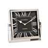 Ssh Collection Tower Bridge 17cm Tall Desk Clock With Square Black Face - Nickel