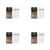 4x 4pc Eco-To-Go Glass Straw Turtle Heart Shaped Reusable with Cleaner Set