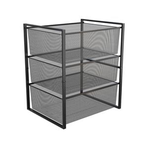 Flexi Storage Home Solutions 435 x 630 x 545mm Black 3 Mesh Basket Frame Kit