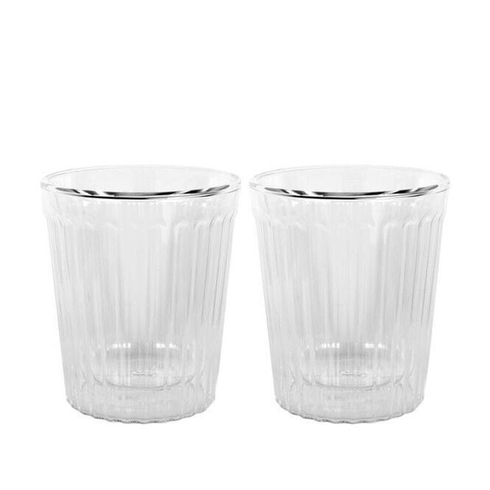 Avanti Rigato Double Wall Glass Set Of 2 - 80ml
