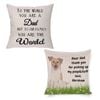 Catzon 2 Pcs Linen Throw Pillow Covers for Dear Dad Birthday Gifts for Father-Set 14