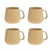 4PK Bramble Bay Summer Blooms Ceramic Everyday Kitchen Coffee Mug Beige