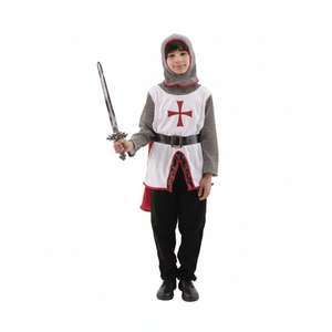 More Than Party Boys Crusader Costume Authentic Medieval Knight Large 128x56cm