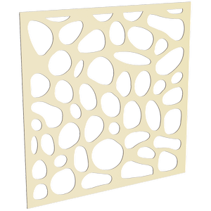ProtectorAl 300 - 1200 x 300 - 1200mm Primrose Riverstone Unframed Solid Aluminium Decorative Panel