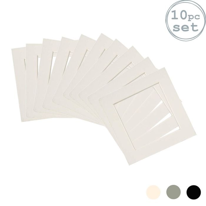 10x Picture Photo Mounts - To Fit Frame Size 6 X 6" For Image Size 4 X 4"