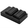 2x Battery and External USB Dual Battery Charger for Nikon EN-EL15 D7500 D850 D750 D7000 Camera