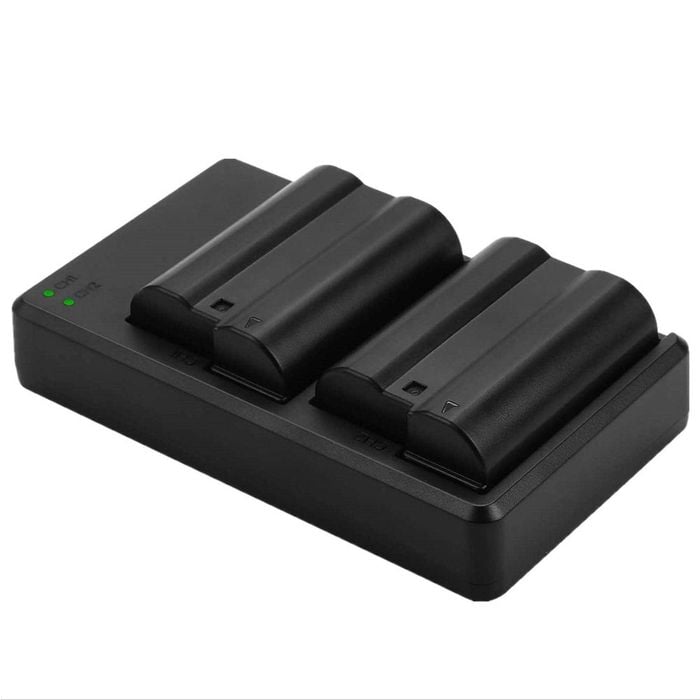 2x Battery and External USB Dual Battery Charger for Nikon EN-EL15 D7500 D850 D750 D7000 Camera